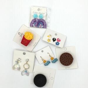 Kawaii Hair Clips & Earrings Bundle Anime Fusion Asian NEW